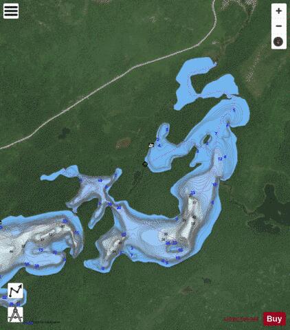 Delink Lake depth contour Map - i-Boating App - Satellite