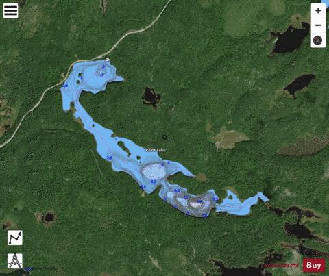 Paint Lake depth contour Map - i-Boating App - Satellite