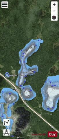 Cotton Lake depth contour Map - i-Boating App - Satellite