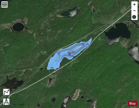 Rosa Lake depth contour Map - i-Boating App - Satellite