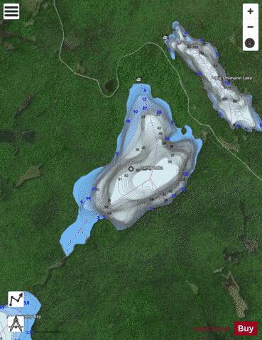 Lucky Lake depth contour Map - i-Boating App - Satellite