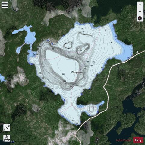 Keys Lake depth contour Map - i-Boating App - Satellite