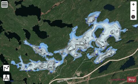 Willard Lake depth contour Map - i-Boating App - Satellite