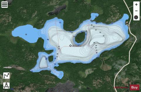 Havik lake depth contour Map - i-Boating App - Satellite