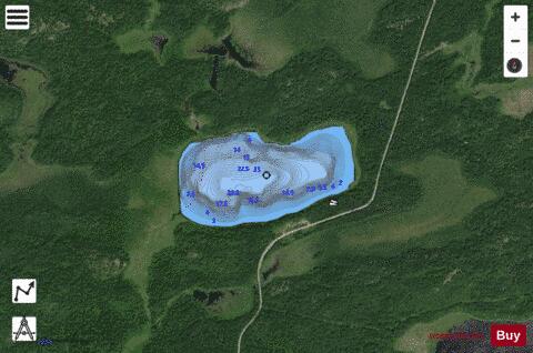 Slant Lake depth contour Map - i-Boating App - Satellite