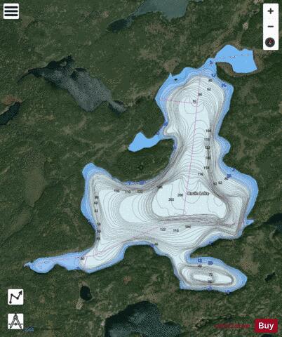 Bruin Lake depth contour Map - i-Boating App - Satellite