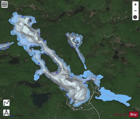 Joe Lake depth contour Map - i-Boating App - Satellite