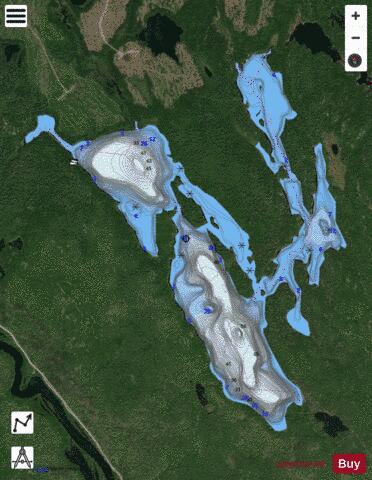 Sam Martin Lake depth contour Map - i-Boating App - Satellite