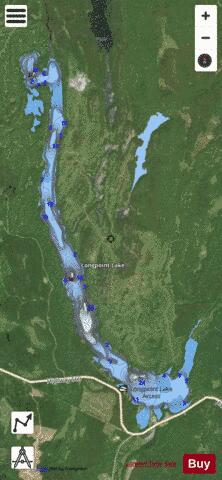 Longpoint Lake depth contour Map - i-Boating App - Satellite