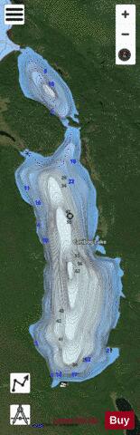 Cariboo Lake depth contour Map - i-Boating App - Satellite