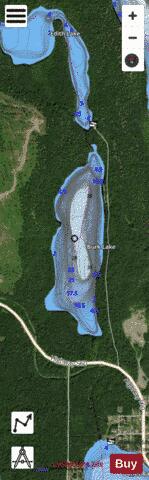 Burk Lake depth contour Map - i-Boating App - Satellite