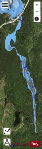 Calcite Lake depth contour Map - i-Boating App - Satellite