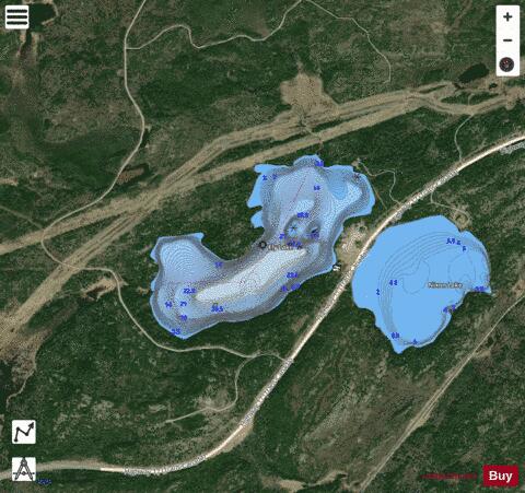 Ely Lake depth contour Map - i-Boating App - Satellite