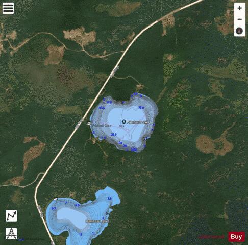 Pritchard Lake depth contour Map - i-Boating App - Satellite