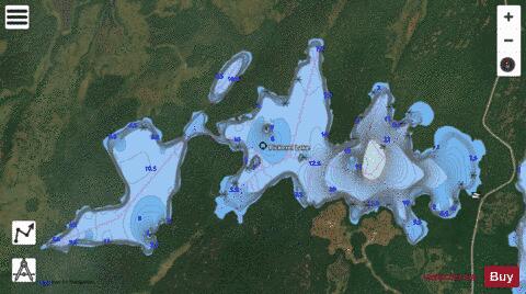 Pickerel Lake (Dryden) depth contour Map - i-Boating App - Satellite