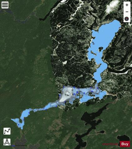 Flying Loon Lake depth contour Map - i-Boating App - Satellite