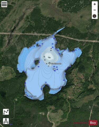 Watch Lake depth contour Map - i-Boating App - Satellite