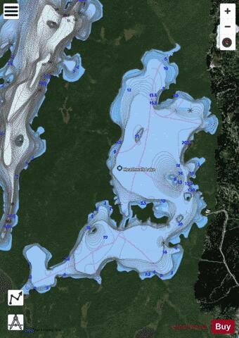 Heathwalt Lake depth contour Map - i-Boating App - Satellite