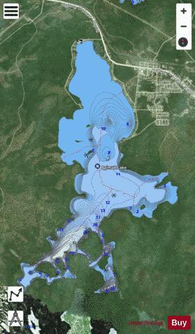 Agimak Lake depth contour Map - i-Boating App - Satellite
