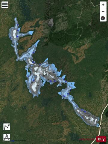 Scattergood Lake depth contour Map - i-Boating App - Satellite