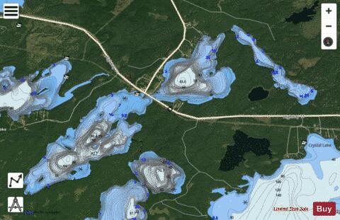 Niobe Lake depth contour Map - i-Boating App - Satellite