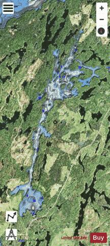 Vickers Lake depth contour Map - i-Boating App - Satellite