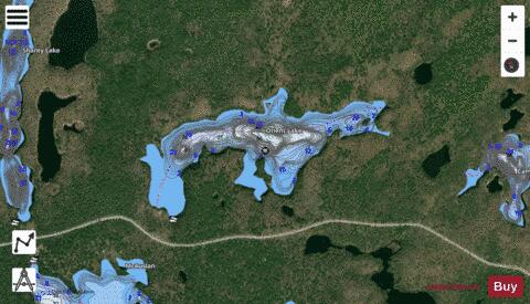 Orient Lake depth contour Map - i-Boating App - Satellite