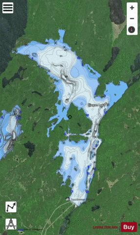 Forgan Lake depth contour Map - i-Boating App - Satellite