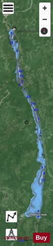 Minnipuka Lake depth contour Map - i-Boating App - Satellite