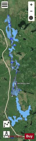 Low Water Lake depth contour Map - i-Boating App - Satellite