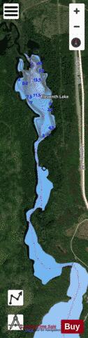 Eleventh Lake depth contour Map - i-Boating App - Satellite