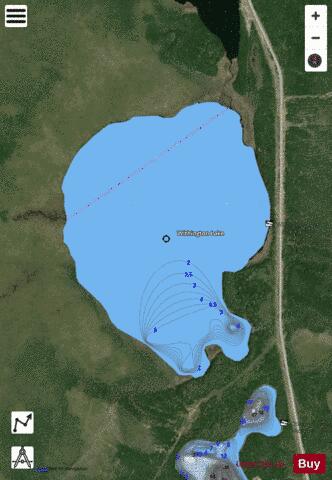 Withington Lake depth contour Map - i-Boating App - Satellite