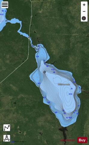 Williston Lake depth contour Map - i-Boating App - Satellite