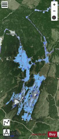 Dovetail Lake depth contour Map - i-Boating App - Satellite