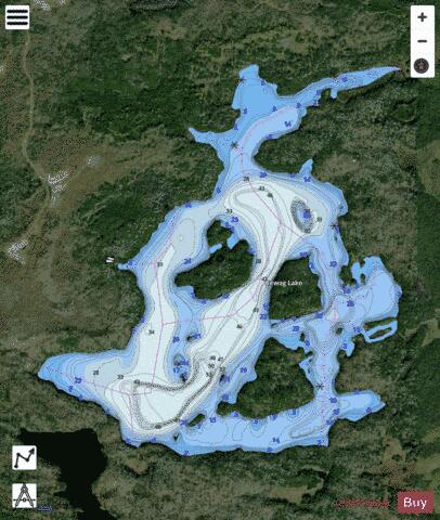 Bewag Lake depth contour Map - i-Boating App - Satellite