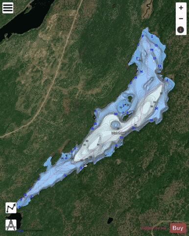 Irish Lake depth contour Map - i-Boating App - Satellite