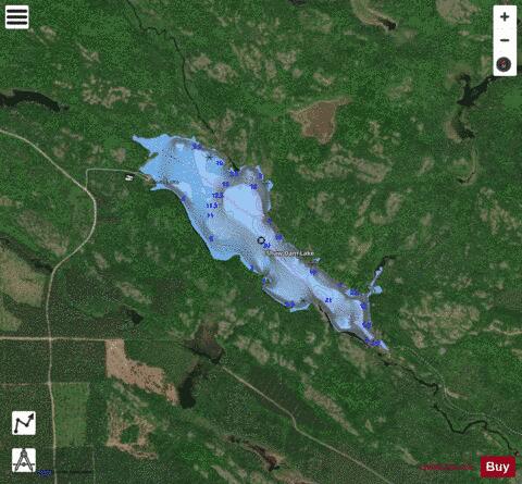 Shaw Dam Lake depth contour Map - i-Boating App - Satellite