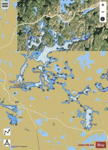 End Lake depth contour Map - i-Boating App - Satellite