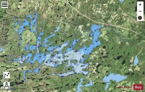 Casino Lake depth contour Map - i-Boating App - Satellite
