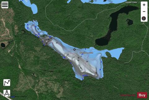 Big Gibson Lake depth contour Map - i-Boating App - Satellite