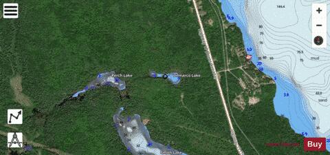 Demarco Lake depth contour Map - i-Boating App - Satellite