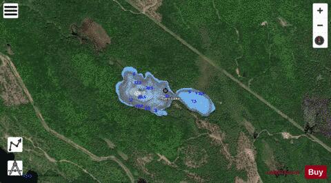 Huey Lake depth contour Map - i-Boating App - Satellite
