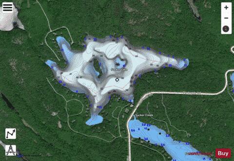Sucker Lake depth contour Map - i-Boating App - Satellite