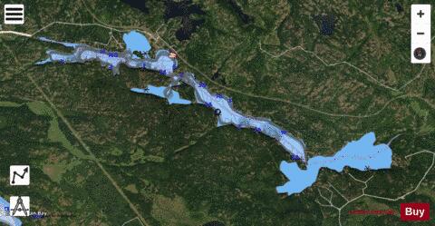 Longpine Lake depth contour Map - i-Boating App - Satellite