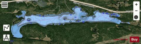 Moth Lake depth contour Map - i-Boating App - Satellite
