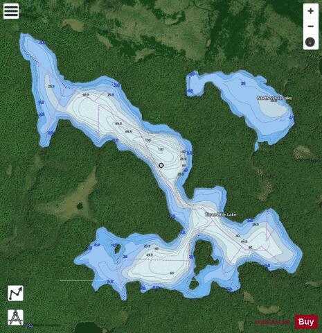 Three Mile Lake depth contour Map - i-Boating App - Satellite