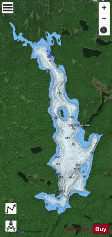 McCraney Lake depth contour Map - i-Boating App - Satellite
