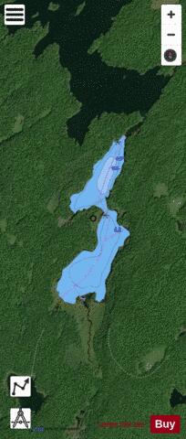 Weed Lake depth contour Map - i-Boating App - Satellite