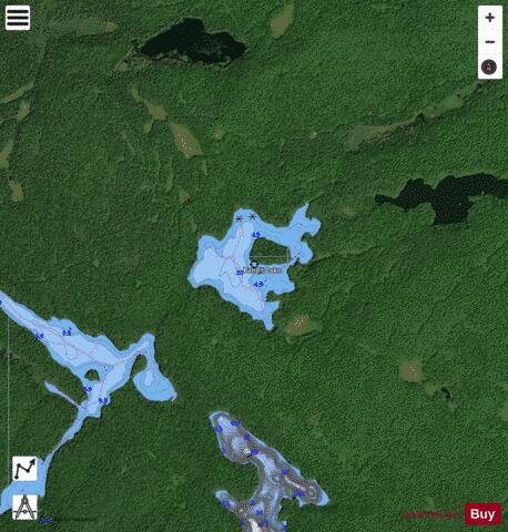 Bandit Lake depth contour Map - i-Boating App - Satellite