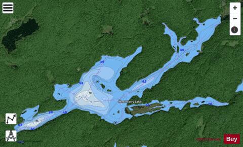 West Harry Lake depth contour Map - i-Boating App - Satellite
